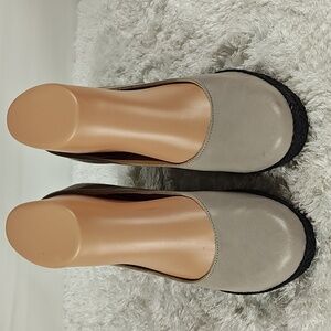 La Badia Firenze Leather Upper Espadrille Shoes. Woven Heel. 36.5